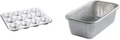 Nordic Ware Tural Aluminum Commercial Muffin Pan, 12 Cup & -45900-Loaf, 1-1/2 Pound, Natural Aluminum Commercial Loaf Pan, Silver 20 Nordic Ware Tural Aluminum Commercial Muffin Pan, 12 Cup & -45900-Loaf, 1-1/2 Pound, Natural Aluminum Commercial Loaf Pan, Silver -Nordic Ware 21AT9xREWSL. AC