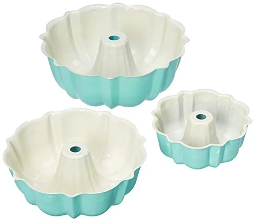 Nordic Ware Tiered Bundt Set-3, 6, 12 Cup, Mint 2 Nordic Ware Tiered Bundt Set-3, 6, 12 Cup, Mint - Image 2