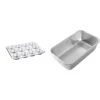 Nordic Ware Tural Aluminum Commercial Muffin Pan, 12 Cup & -45900-Loaf, 1-1/2 Pound, Natural Aluminum Commercial Loaf Pan, Silver