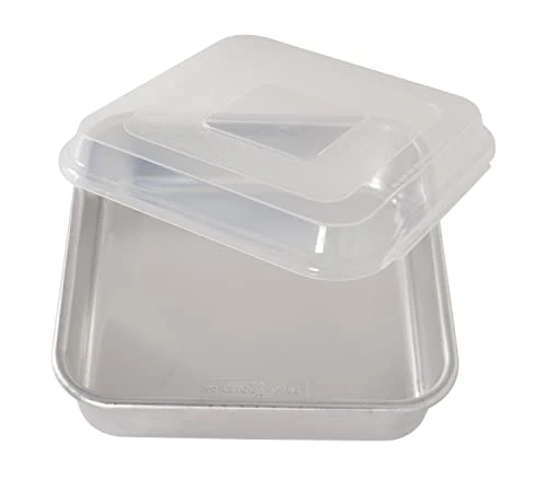 Nordic Ware Tural Aluminum Commercial Hi-Dome Covered Pie Pan & Natural Aluminum Commercial Square Cake Pan With Lid, Exterior 9.88 X 9.88 Inches 5 Nordic Ware Tural Aluminum Commercial Hi-Dome Covered Pie Pan & Natural Aluminum Commercial Square Cake Pan With Lid, Exterior 9.88 X 9.88 Inches - Image 5