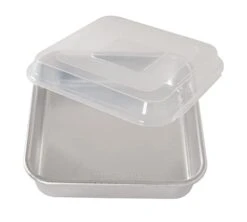 Nordic Ware Tural Aluminum Commercial Square Cake Pan With Lid, Exterior 9.88 X 9.88 Inches