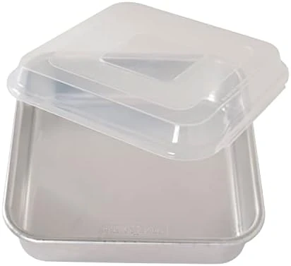 Nordic Ware Tural Aluminum Commercial Square Cake Pan With Lid, Exterior 9.88 X 9.88 Inches 8 Nordic Ware Tural Aluminum Commercial Square Cake Pan With Lid, Exterior 9.88 X 9.88 Inches - Image 8
