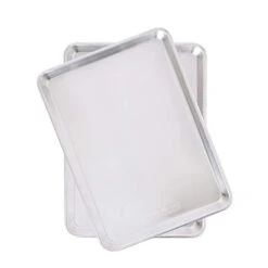 Nordic Ware Tural Aluminum Commercial Baker's Half Sheet, 2-Pack, Silver