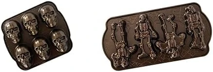 Nordic Ware Skull Cakelet Halloween Bakeware, Haunted Pan, Bronze & Harvest Bounty Loaf Pan 9 Nordic Ware Skull Cakelet Halloween Bakeware, Haunted Pan, Bronze & Harvest Bounty Loaf Pan - Image 9