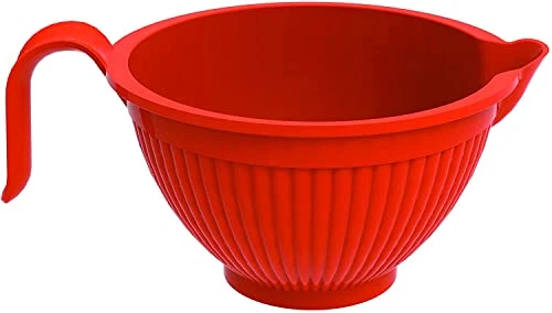 Nordic Ware Plastic Better Batter Bowl, 10-Cup, Red 1 Nordic Ware Plastic Better Batter Bowl, 10-Cup, Red
