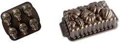 Nordic Ware Skull Cakelet Halloween Bakeware, Haunted Pan, Bronze & Harvest Bounty Loaf Pan 19 Nordic Ware Skull Cakelet Halloween Bakeware, Haunted Pan, Bronze & Harvest Bounty Loaf Pan -Nordic Ware 31f1lYEcNRL. AC
