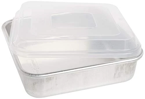 Nordic Ware Tural Aluminum Commercial Square Cake Pan With Lid, Exterior 9.88 X 9.88 Inches 5 Nordic Ware Tural Aluminum Commercial Square Cake Pan With Lid, Exterior 9.88 X 9.88 Inches - Image 5