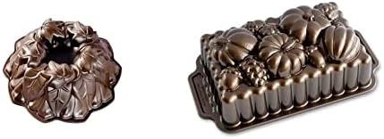 Nordic Ware Harvest Leaves Bundt Pan, Bronze & Wildflower Loaf Pan, 6-Cup, Toffee 9 Nordic Ware Harvest Leaves Bundt Pan, Bronze & Wildflower Loaf Pan, 6-Cup, Toffee - Image 9