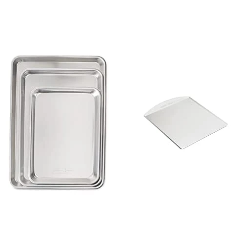 Nordic Ware 3 Piece Baker's Delight Set, Aluminum & Ware Natural Aluminum Commercial Large Classic Cookie Sheet 1 Nordic Ware 3 Piece Baker's Delight Set, Aluminum & Ware Natural Aluminum Commercial Large Classic Cookie Sheet