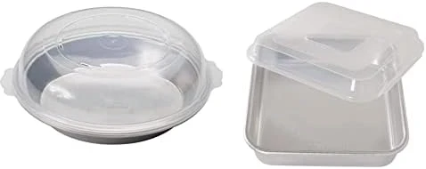 Nordic Ware Tural Aluminum Commercial Hi-Dome Covered Pie Pan & Natural Aluminum Commercial Square Cake Pan With Lid, Exterior 9.88 X 9.88 Inches 10 Nordic Ware Tural Aluminum Commercial Hi-Dome Covered Pie Pan & Natural Aluminum Commercial Square Cake Pan With Lid, Exterior 9.88 X 9.88 Inches - Image 10