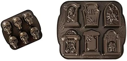 Nordic Ware Skull Cakelet Halloween Bakeware, Haunted Pan, Bronze & Harvest Bounty Loaf Pan 12 Nordic Ware Skull Cakelet Halloween Bakeware, Haunted Pan, Bronze & Harvest Bounty Loaf Pan - Image 12