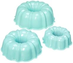 Nordic Ware Tiered Bundt Set-3, 6, 12 Cup, Mint