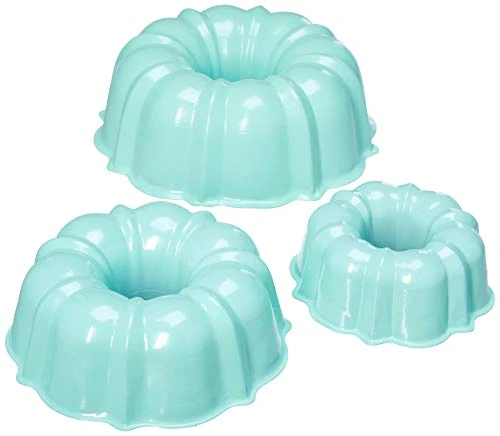 Nordic Ware Tiered Bundt Set-3, 6, 12 Cup, Mint 1 Nordic Ware Tiered Bundt Set-3, 6, 12 Cup, Mint
