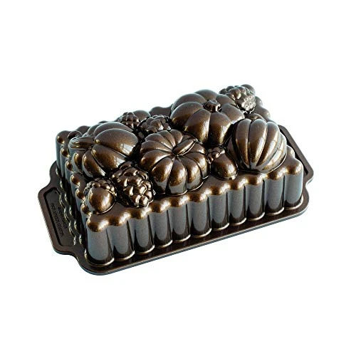 Nordic Ware Skull Cakelet Halloween Bakeware, Haunted Pan, Bronze & Harvest Bounty Loaf Pan 5 Nordic Ware Skull Cakelet Halloween Bakeware, Haunted Pan, Bronze & Harvest Bounty Loaf Pan - Image 5