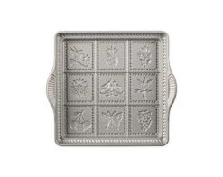 Nordic Ware English Shortbread Pan, 9x9 Inches, Non-stick