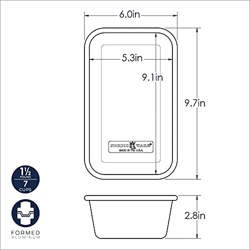 Nordic Ware Loaf Pan, 1.5 Pound, 2-Pack, Natural 3 Nordic Ware Loaf Pan, 1.5 Pound, 2-Pack, Natural - Image 3