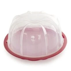 Nordic Ware Bundt Cake Keeper, Plastic, 13 In L X 12 In W X 7 In H, Red