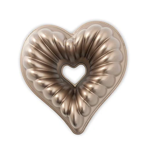 Nordic Ware Elegant Heart Cast Aluminum Bundt Pan, 10 Cup, Toffee 1 Nordic Ware Elegant Heart Cast Aluminum Bundt Pan, 10 Cup, Toffee