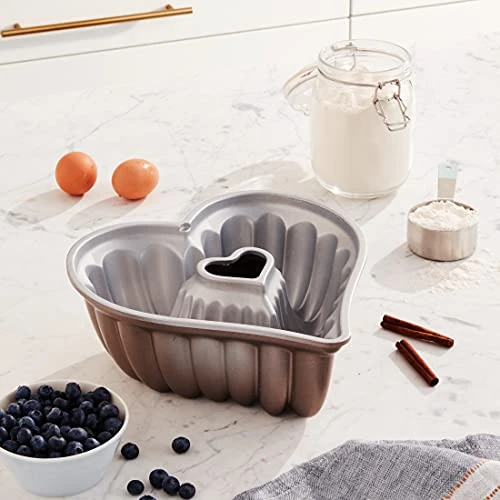 Nordic Ware Elegant Heart Cast Aluminum Bundt Pan, 10 Cup, Toffee 6 Nordic Ware Elegant Heart Cast Aluminum Bundt Pan, 10 Cup, Toffee - Image 6