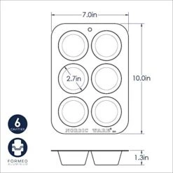 Nordic Ware Turals Ovenware Compact Muffin Pan, Silver -Nordic Ware 41Z7cP4b3RL