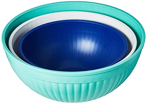 Nordic Ware Prep & Serve Mixing Bowl Set, 3-pc, Set Of 3, Coastal Colors, 5000 Milliliters 1 Nordic Ware Prep & Serve Mixing Bowl Set, 3-pc, Set Of 3, Coastal Colors, 5000 Milliliters