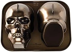 Nordic Ware Skull Cakelet Halloween Bakeware, Haunted Pan, Bronze 8 Nordic Ware Skull Cakelet Halloween Bakeware, Haunted Pan, Bronze - Image 8