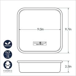 Nordic Ware Turals Aluminum NonStick 9x9-Inches Square Cake Pan 11 Nordic Ware Turals Aluminum NonStick 9x9-Inches Square Cake Pan -Nordic Ware 41hBJ0VFscL