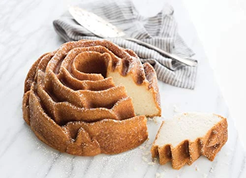 Nordic Ware Rose Cast Aluminum Bundt Pan, 10 Cup, Toffee 4 Nordic Ware Rose Cast Aluminum Bundt Pan, 10 Cup, Toffee - Image 4