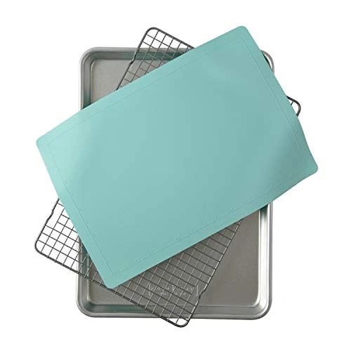 Nordic Ware 3-Piece Cookie Set, 1 Pack, With Aqua Baking Mat 1 Nordic Ware 3-Piece Cookie Set, 1 Pack, With Aqua Baking Mat