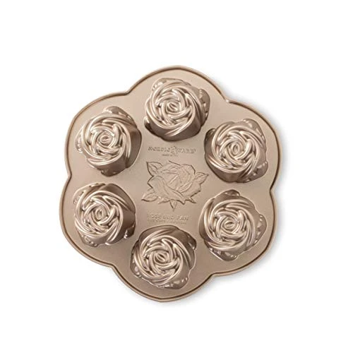 Nordic Ware Rosebud Baking Pan, 2-1/4 Cup Capacity, Copper 1 Nordic Ware Rosebud Baking Pan, 2-1/4 Cup Capacity, Copper