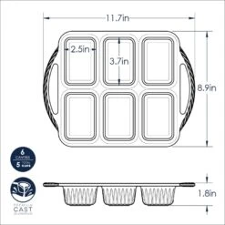 Nordic Ware Procast Mini Loaf, 6 Cavity 10 Nordic Ware Procast Mini Loaf, 6 Cavity -Nordic Ware 515uP1Xjd6L