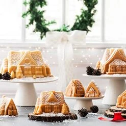 Nordic Ware Cozy Village Gingerbread House, 6 Cups, Silver 12 Nordic Ware Cozy Village Gingerbread House, 6 Cups, Silver -Nordic Ware 518cax8GyOS