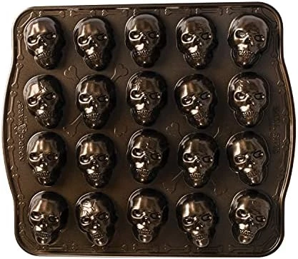 Nordic Ware Skull Cakelet Halloween Bakeware, Haunted Pan, Bronze 10 Nordic Ware Skull Cakelet Halloween Bakeware, Haunted Pan, Bronze - Image 10