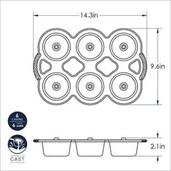 Nordic Ware Mini Angel Cakes Pan, 6-Cup, Graphite -Nordic Ware 51EWUXGf2wL