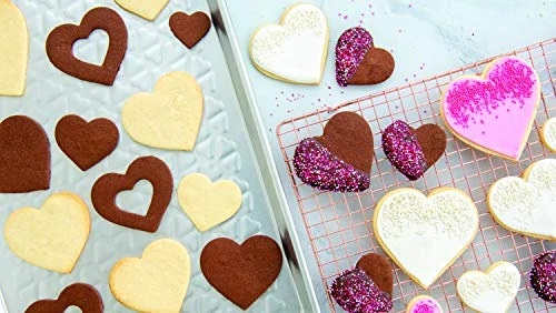 Nordic Ware Heart Embossed Half Sheet, Silver 2 Nordic Ware Heart Embossed Half Sheet, Silver - Image 2