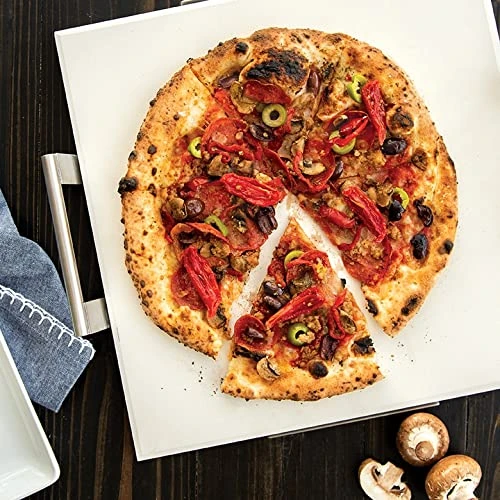 Nordic Ware Deluxe Square Pizza Stone With Rack 1 Nordic Ware Deluxe Square Pizza Stone With Rack