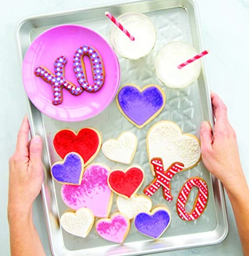 Nordic Ware Heart Embossed Half Sheet, Silver 3 Nordic Ware Heart Embossed Half Sheet, Silver - Image 3