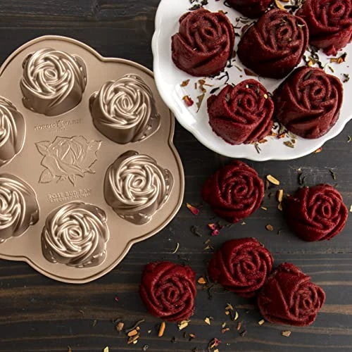 Nordic Ware Rosebud Baking Pan, 2-1/4 Cup Capacity, Copper 6 Nordic Ware Rosebud Baking Pan, 2-1/4 Cup Capacity, Copper - Image 6