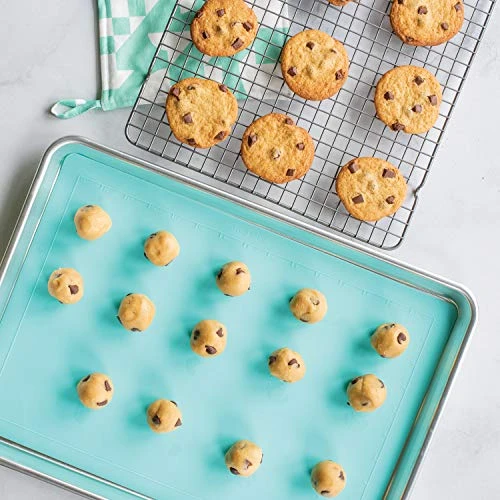Nordic Ware 3-Piece Cookie Set, 1 Pack, With Aqua Baking Mat 2 Nordic Ware 3-Piece Cookie Set, 1 Pack, With Aqua Baking Mat - Image 2