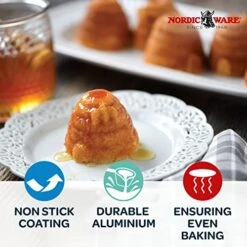 Nordic Ware Beehive Cakelets Pan, One, Gold