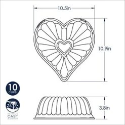 Nordic Ware Elegant Heart Cast Aluminum Bundt Pan, 10 Cup, Toffee 9 Nordic Ware Elegant Heart Cast Aluminum Bundt Pan, 10 Cup, Toffee -Nordic Ware 51Vxy18hKaL
