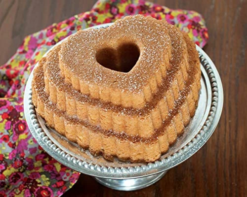 Nordic Ware Cast Bundt Bakeware Tiered Heart, 12-Cup, Toffee 3 Nordic Ware Cast Bundt Bakeware Tiered Heart, 12-Cup, Toffee - Image 3