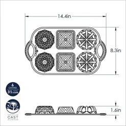 Nordic Ware Geo Bundtlette Pan, One Size, Gold -Nordic Ware 51Y6e0G98kL