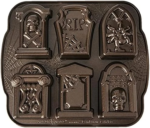 Nordic Ware Skull Cakelet Halloween Bakeware, Haunted Pan, Bronze 12 Nordic Ware Skull Cakelet Halloween Bakeware, Haunted Pan, Bronze - Image 12