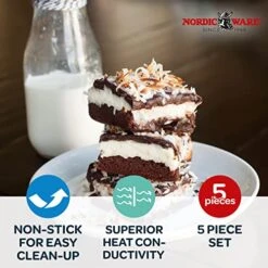 Nordic Ware Turals Aluminum NonStick 9x9-Inches Square Cake Pan 8 Nordic Ware Turals Aluminum NonStick 9x9-Inches Square Cake Pan -Nordic Ware 51cFmbzsdbL