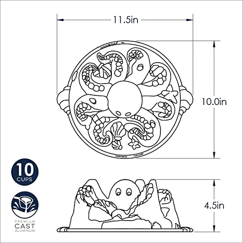 Nordic Ware Pro Cast Octopus Pan 2 Nordic Ware Pro Cast Octopus Pan - Image 2