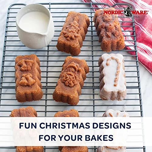 Nordic Ware Holiday Mini Loaves Pan & Wildflower Loaf Pan, 6-Cup, Toffee 3 Nordic Ware Holiday Mini Loaves Pan & Wildflower Loaf Pan, 6-Cup, Toffee - Image 3