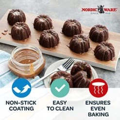 Nordic Ware Brownie Bundt Pan, 3.75 Cup Capacity, Graphite -Nordic Ware 51gvymsg8OL