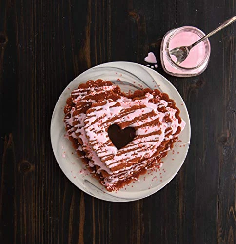Nordic Ware Cast Bundt Bakeware Tiered Heart, 12-Cup, Toffee 4 Nordic Ware Cast Bundt Bakeware Tiered Heart, 12-Cup, Toffee - Image 4
