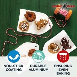 Nordic Ware 93748 Holiday Teacakes Cast Cakelet Pan, 3 Cup Capacity, Silver -Nordic Ware 51izXYLA8SL 1